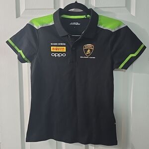 Automobili Lamborghini Licensed Squadra Corse Short Sleeve Womens Polo Shirt S